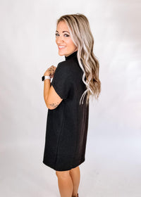 Cloud Knit Mock Neck Mini Dress