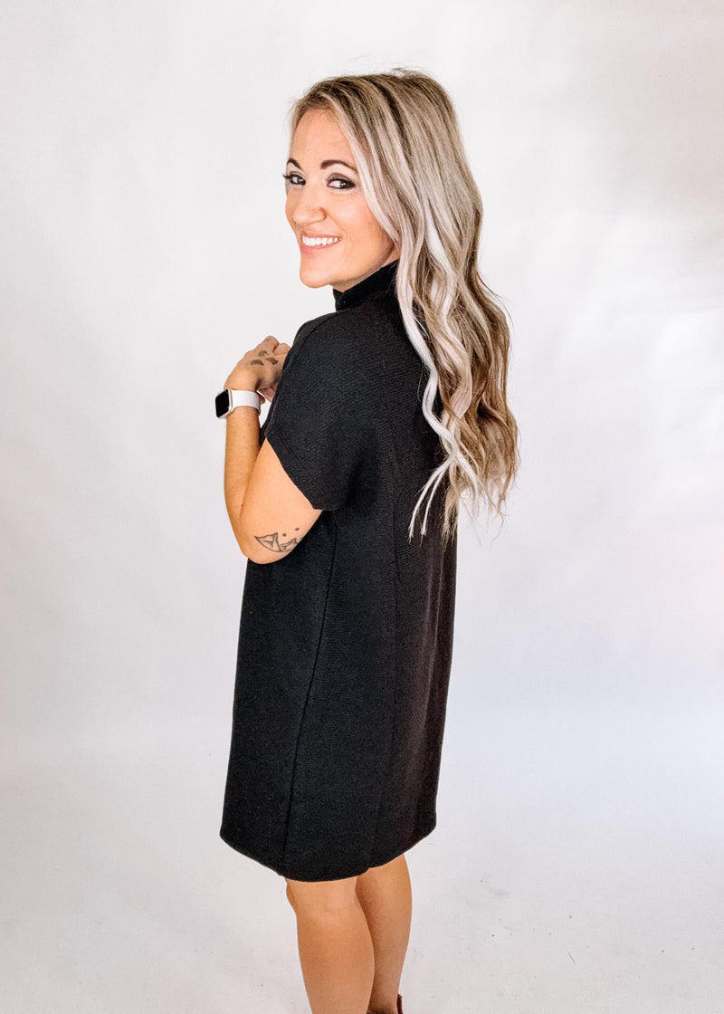 Cloud Knit Mock Neck Mini Dress