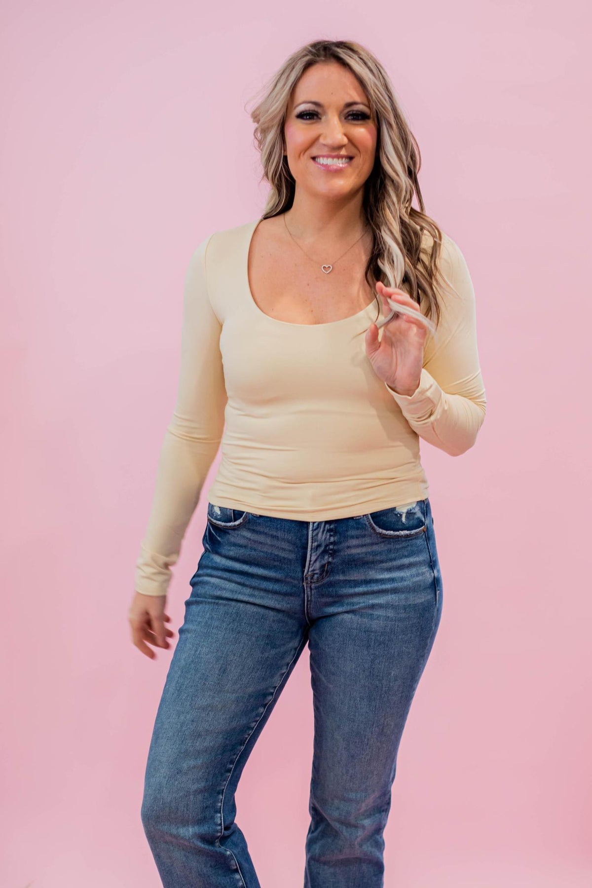 Classic Double Lined Scoop Neck Top