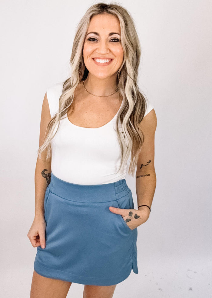 High Waist Casual Skort