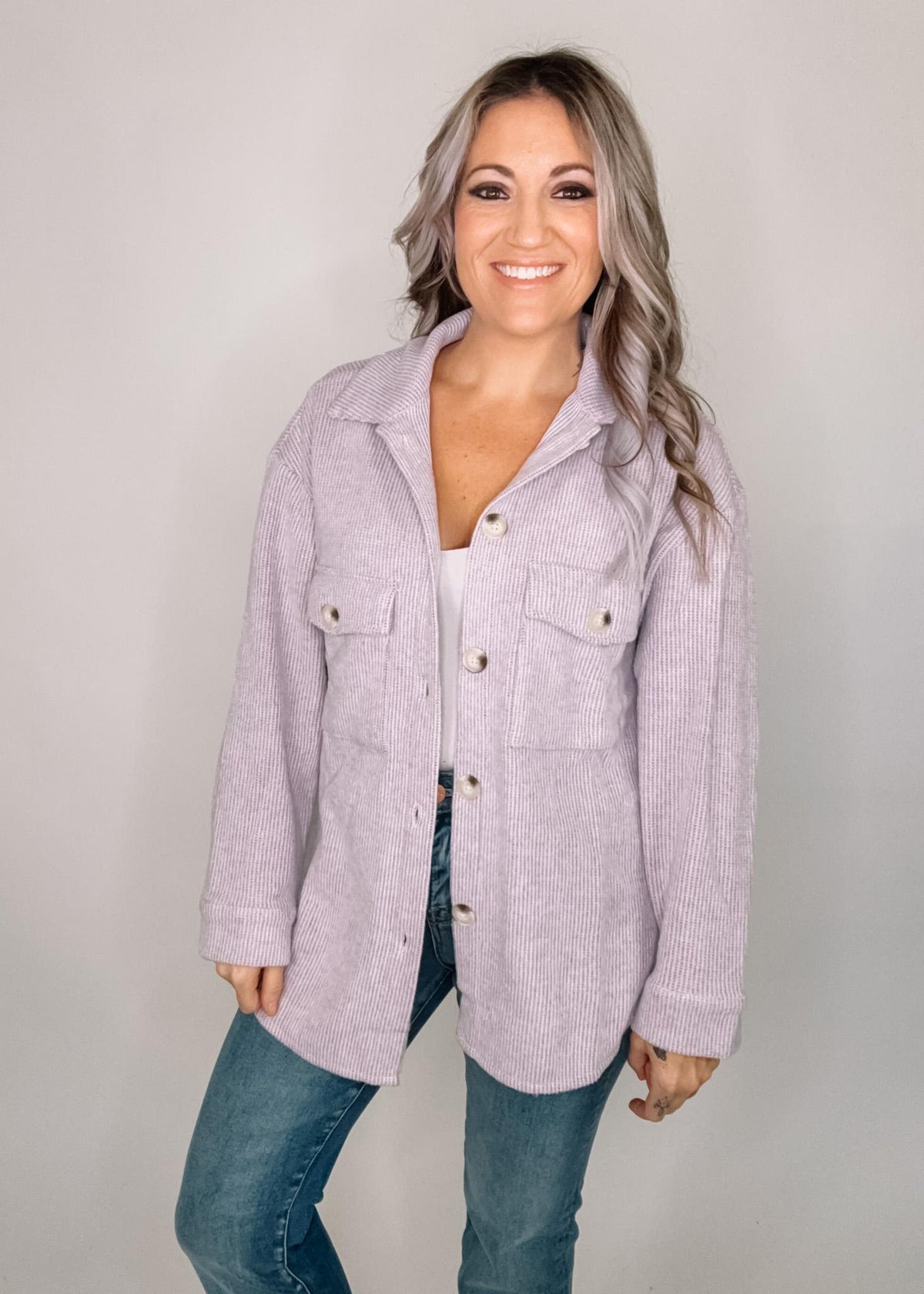 LSLV Button Down Shacket