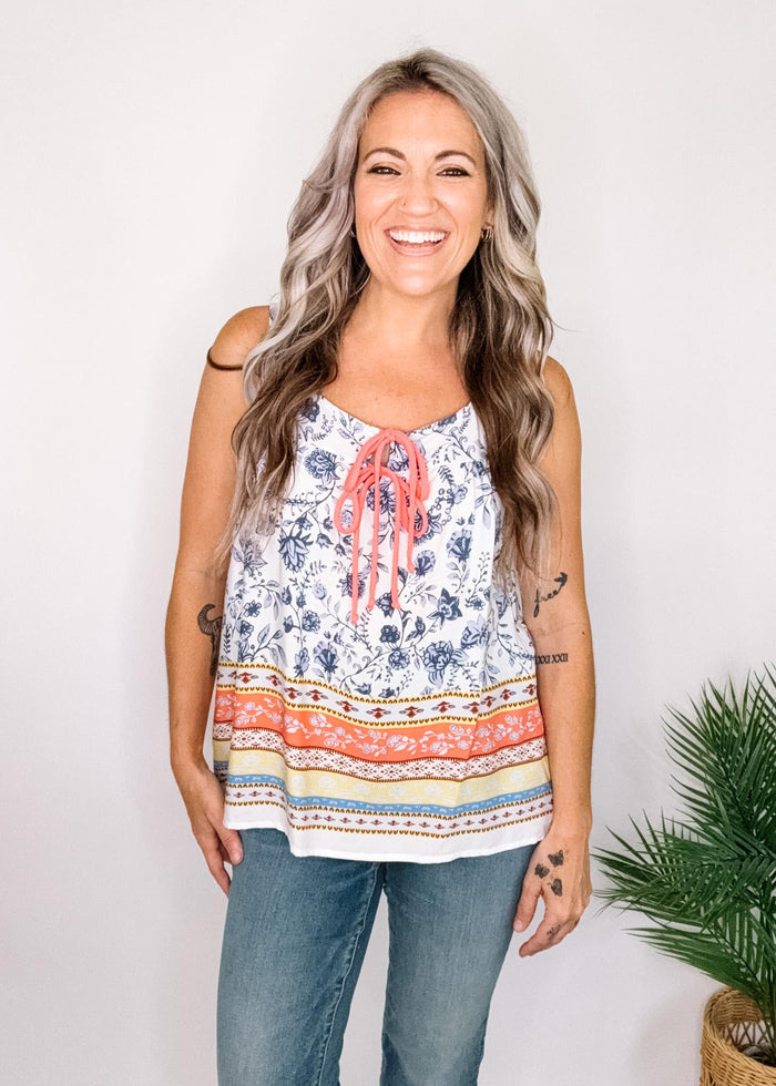 Floral Mix Print Babydoll Top