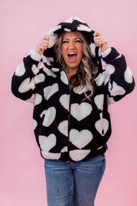 Black Heart Hoodie Jacket