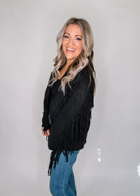 Black Fringe Jacket