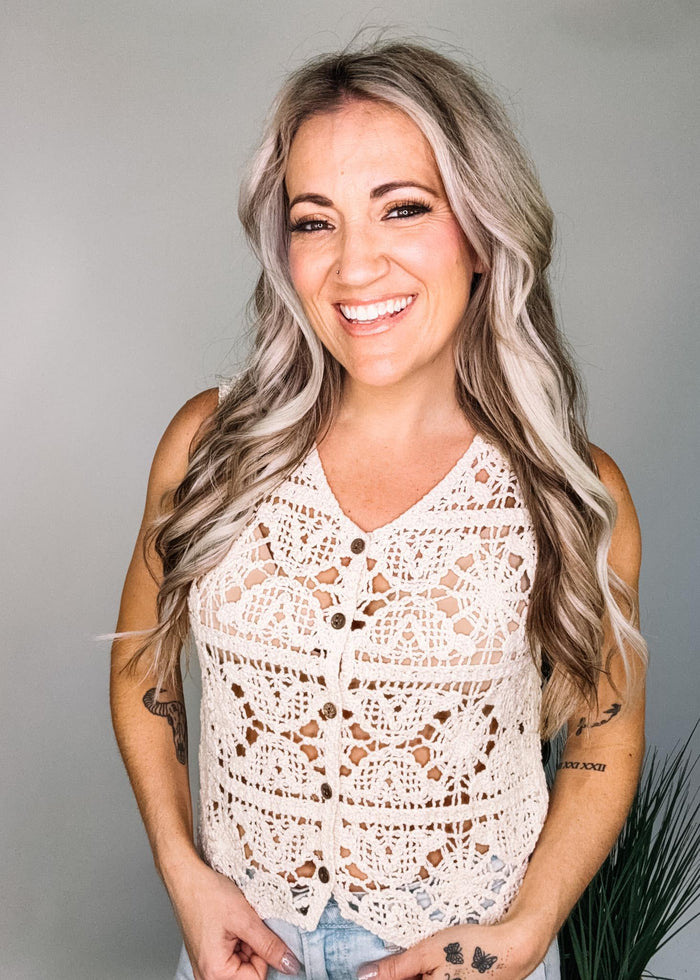 Natural Crochet Vest