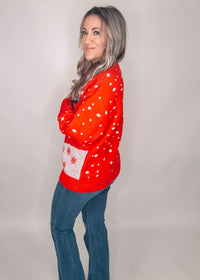 Red Reindeer Knit Sweater