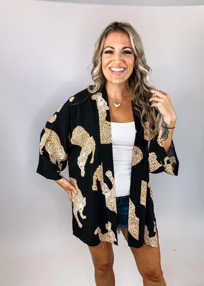 Cheetah Animal Print Kimono