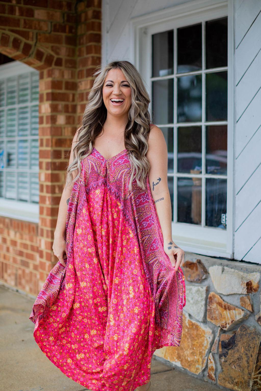 Pink Multi Pattern Romper