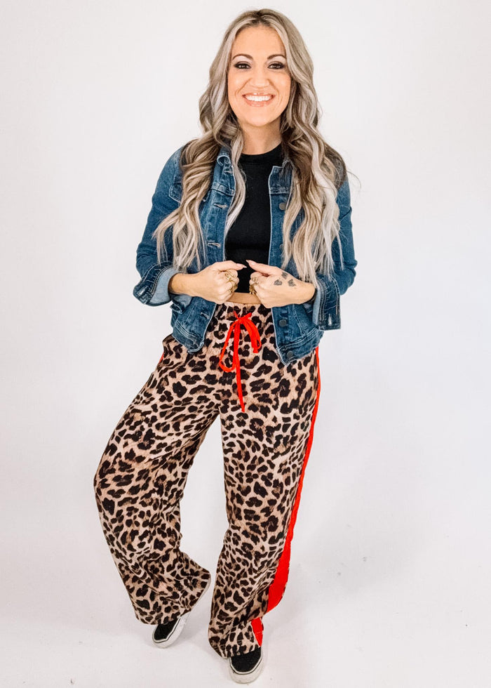 Leopard Print Track Pant