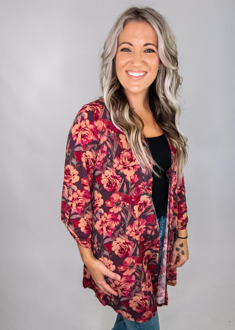 Liz Cardigan Eggplant
