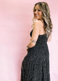 Simple Polka Dot Midi Dress