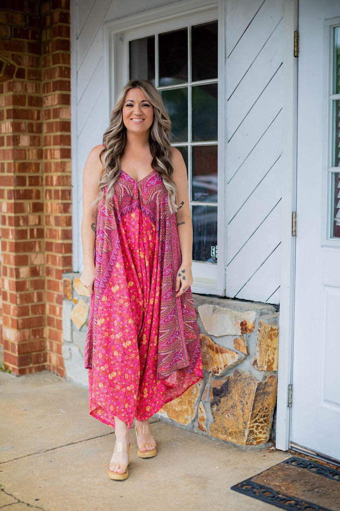 Pink Multi Pattern Romper