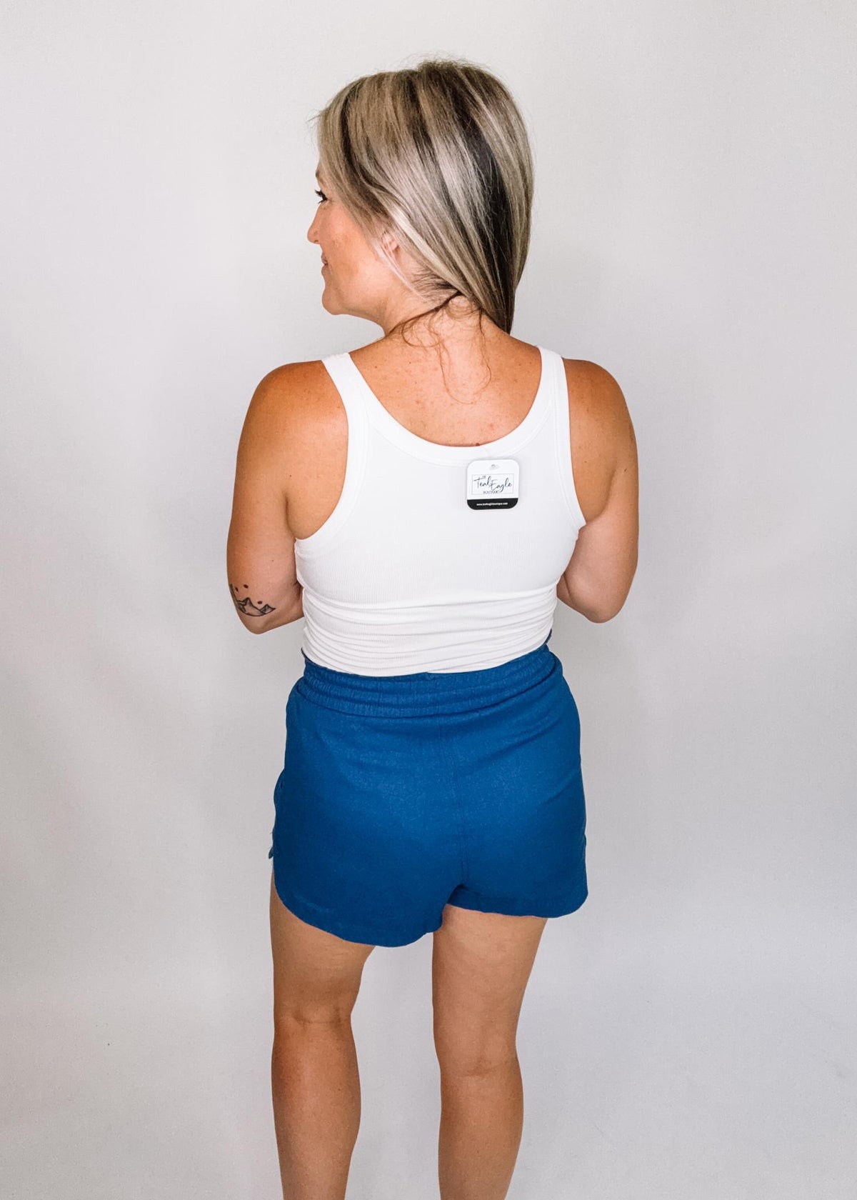 Linen Paper Bag Drawstring Shorts