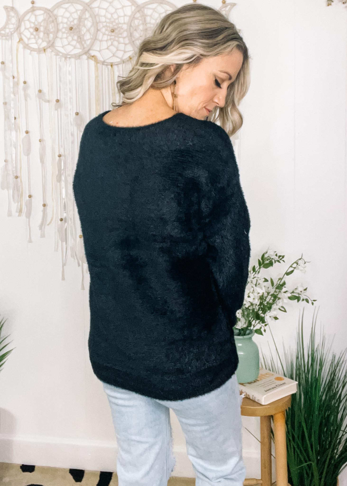 Super hot sale fuzzy sweater