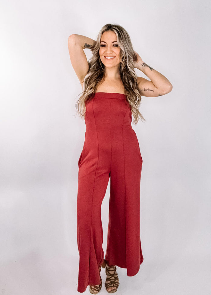 Masala Flared Strapless Jumpsuit