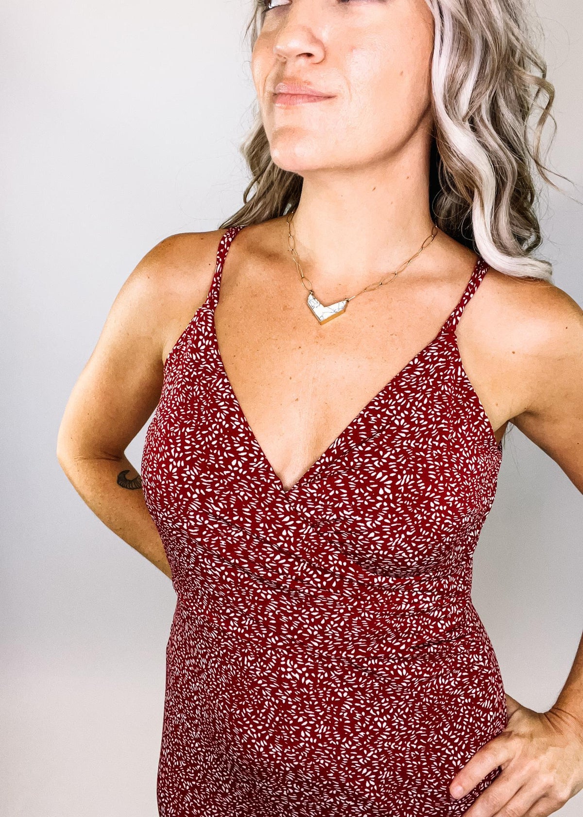 Mariana Maroon Maxi Dress