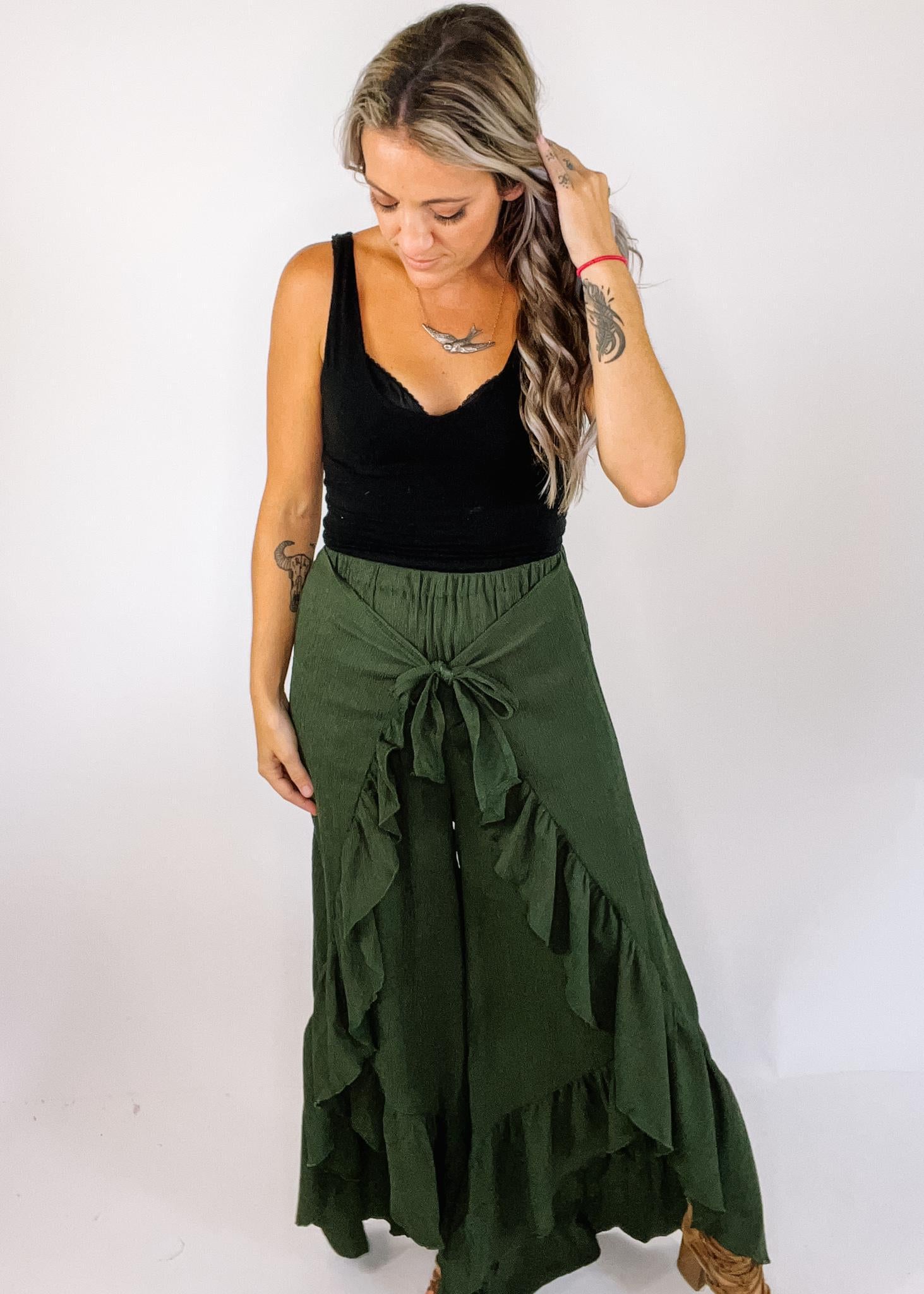【mnem】Frill Skirt Pants Frill Skirt Pants (2 colors) - mnem