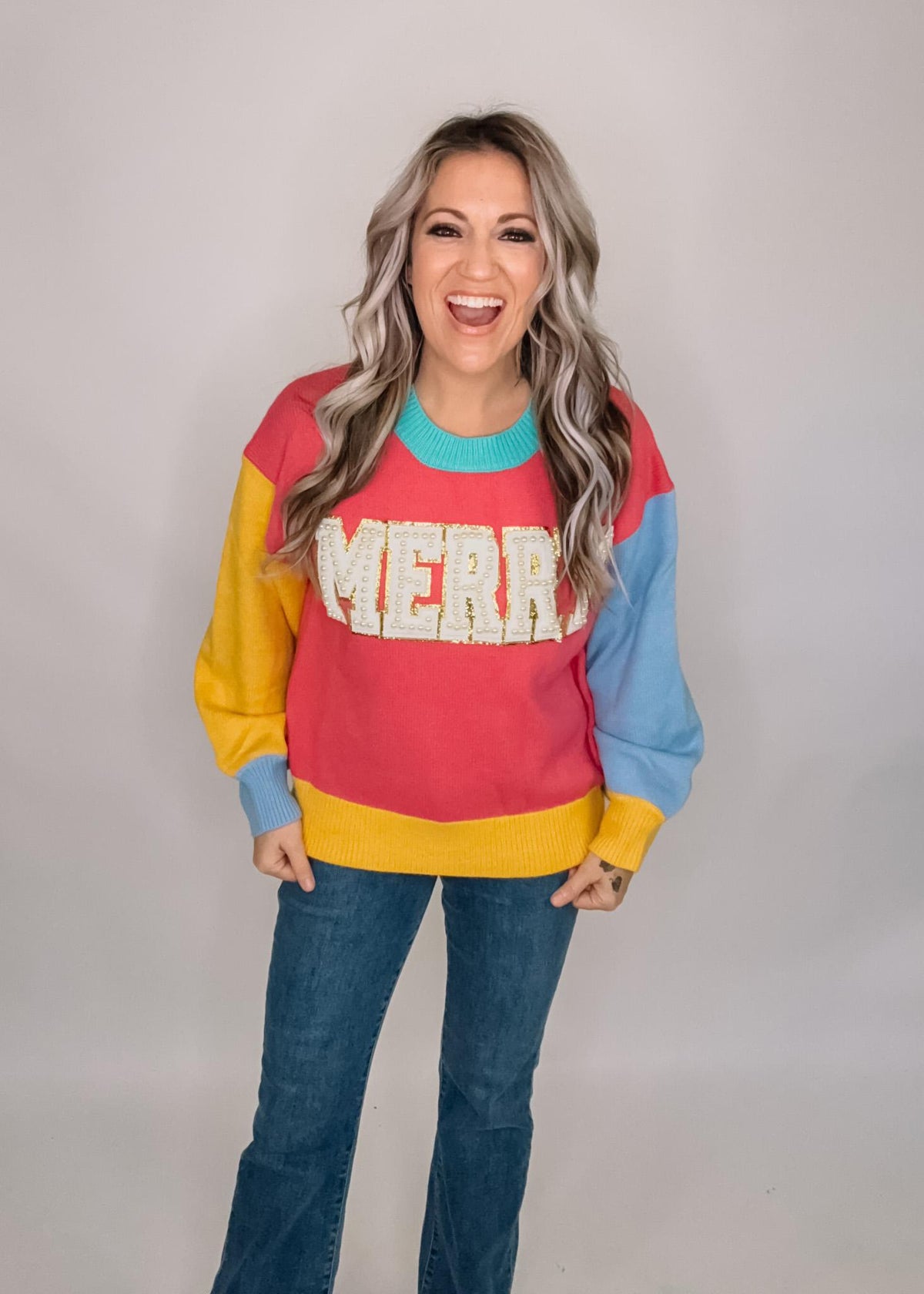 Merry Flamingo Mix Knit