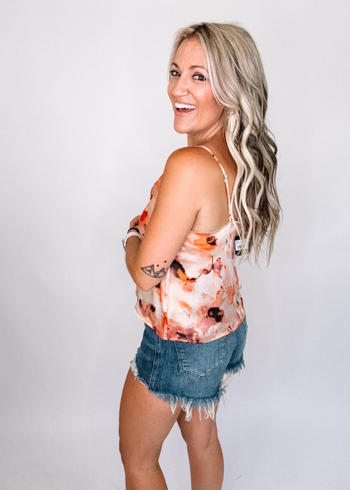Floral V-Neck Spaghetti Strap Top