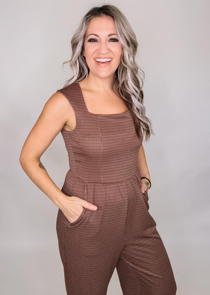 Holiday Houndstooth Jumpsuit