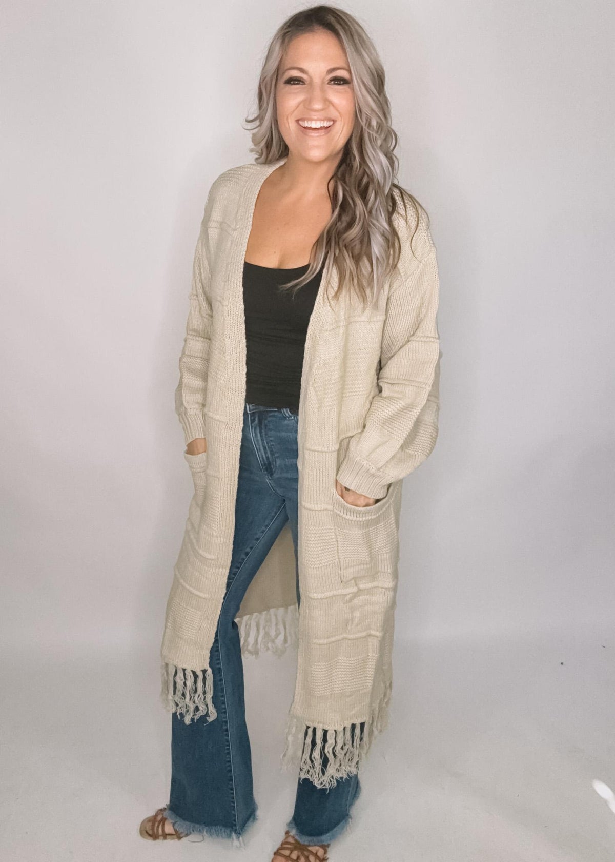 2025 Fringe Bottom Duster Cardigan