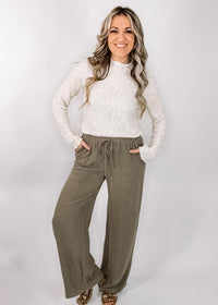 Wide Leg Linen Pants