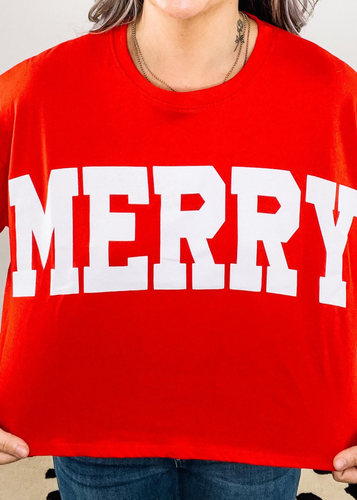 Merry Christmas Cropped Sweatshirt