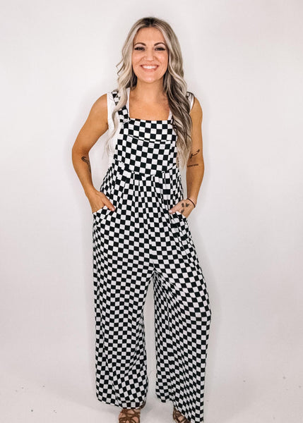 Checker Print Overalls – The Teal Eagle Boutique