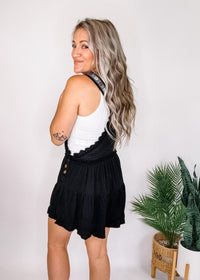Lace Trim Tiered Sleeveless Romper
