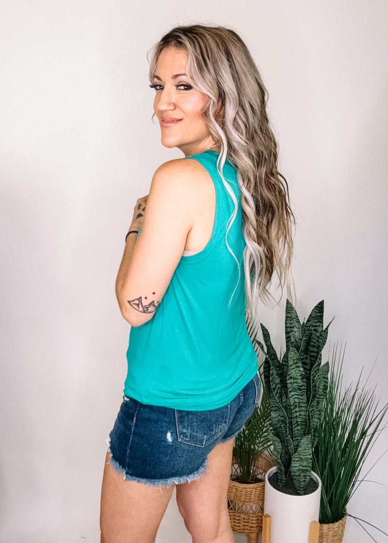 Sleeveless Top with Front Buttons
