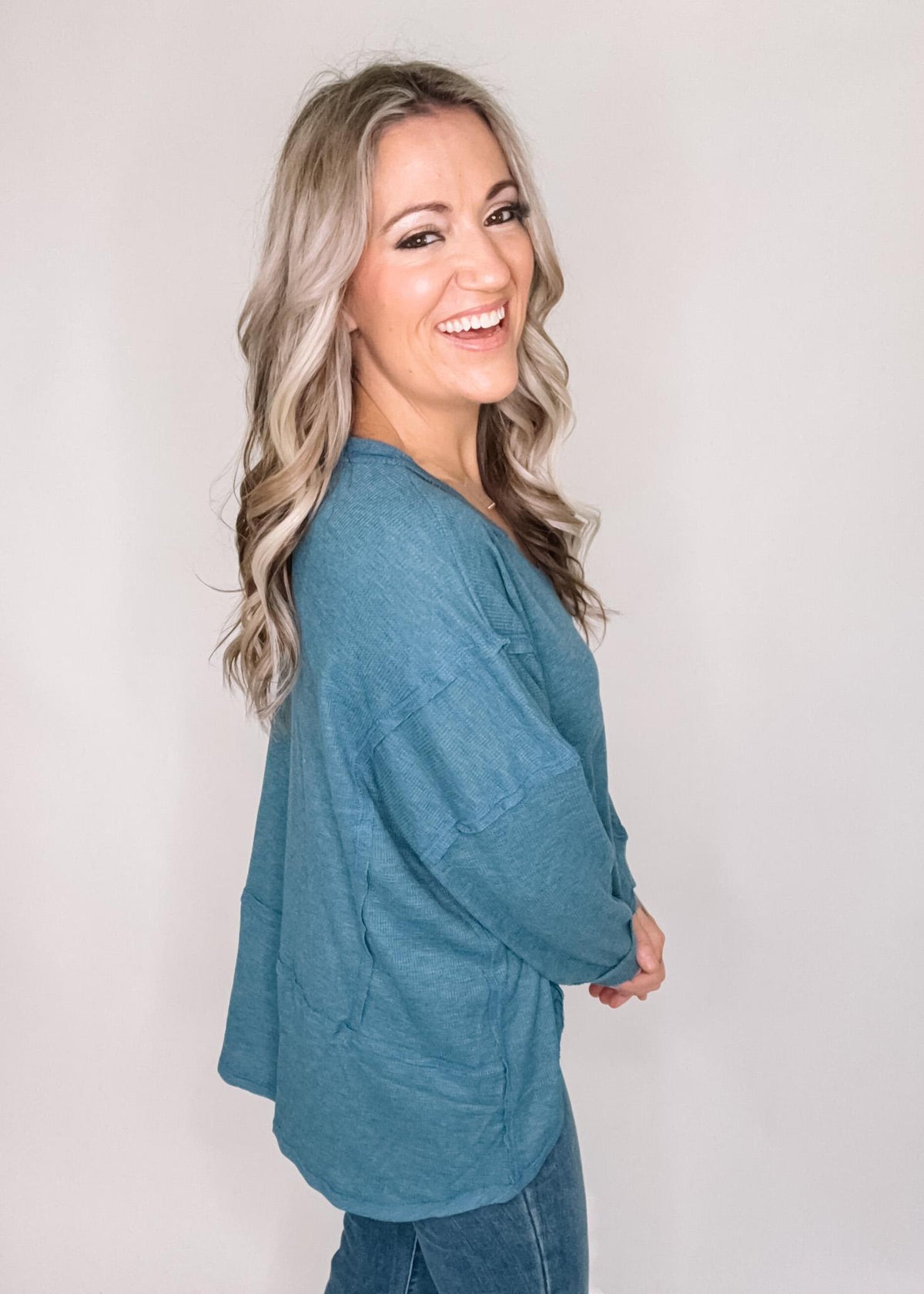 Two Tone Blue Waffle