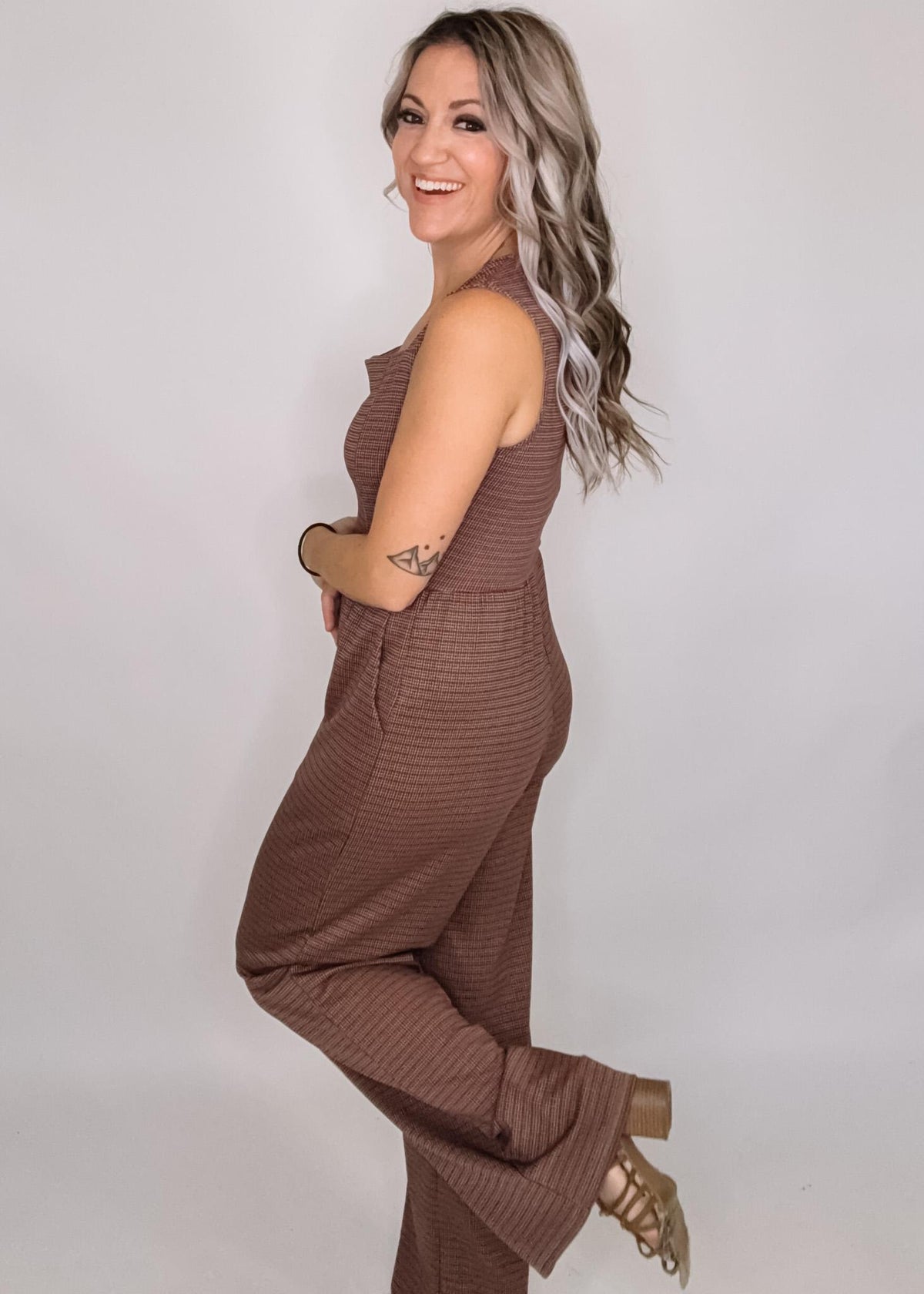 Holiday Houndstooth Jumpsuit