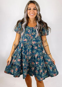 Floral Denim Dress