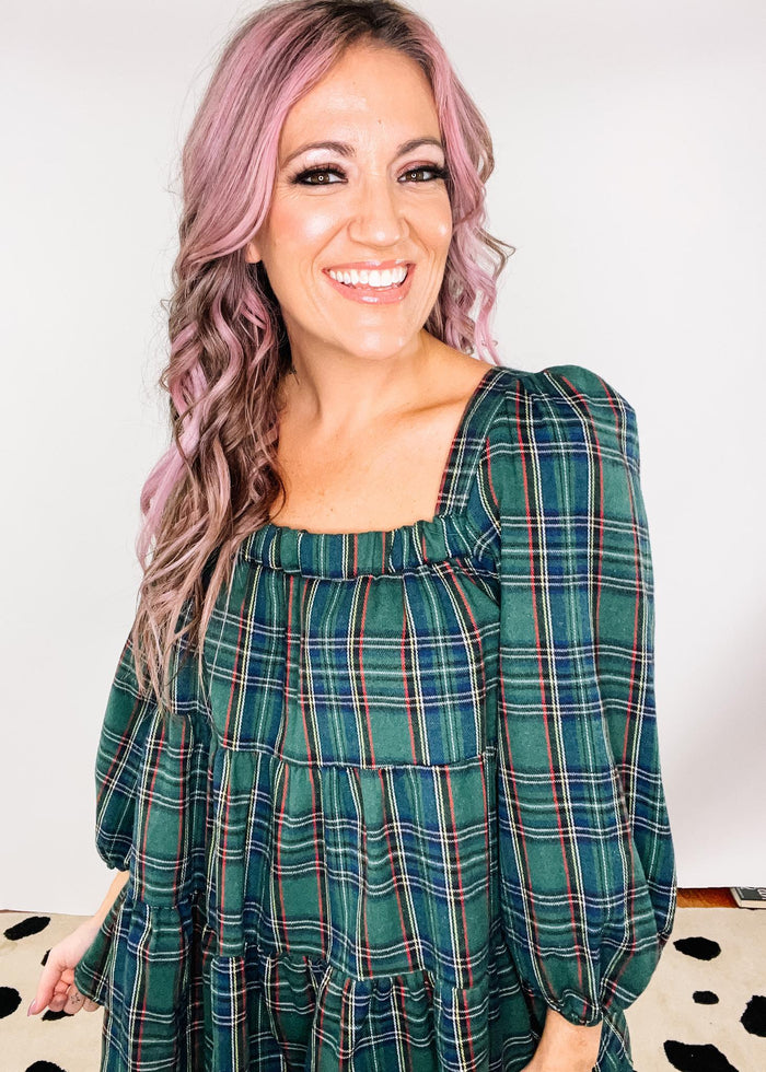 Green Holiday Plaid Tunic