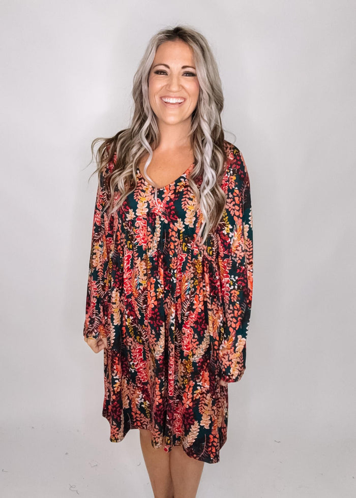 Hunter and Berry Printed Babydoll Dress