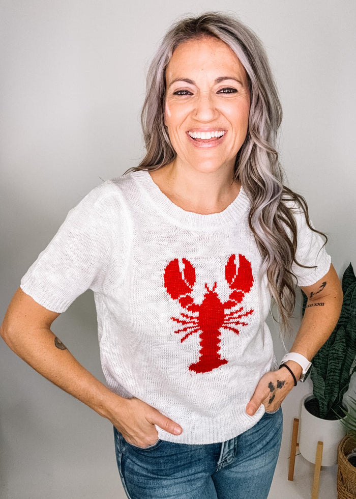 Lobster Pattern Knit Top