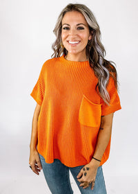 Orange Knit Sweater