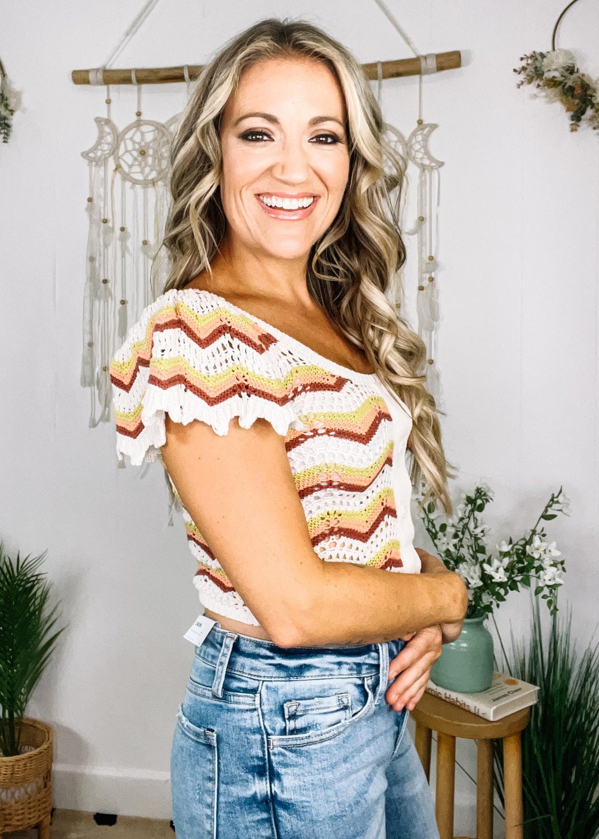 Chevron Crochet Midi Top