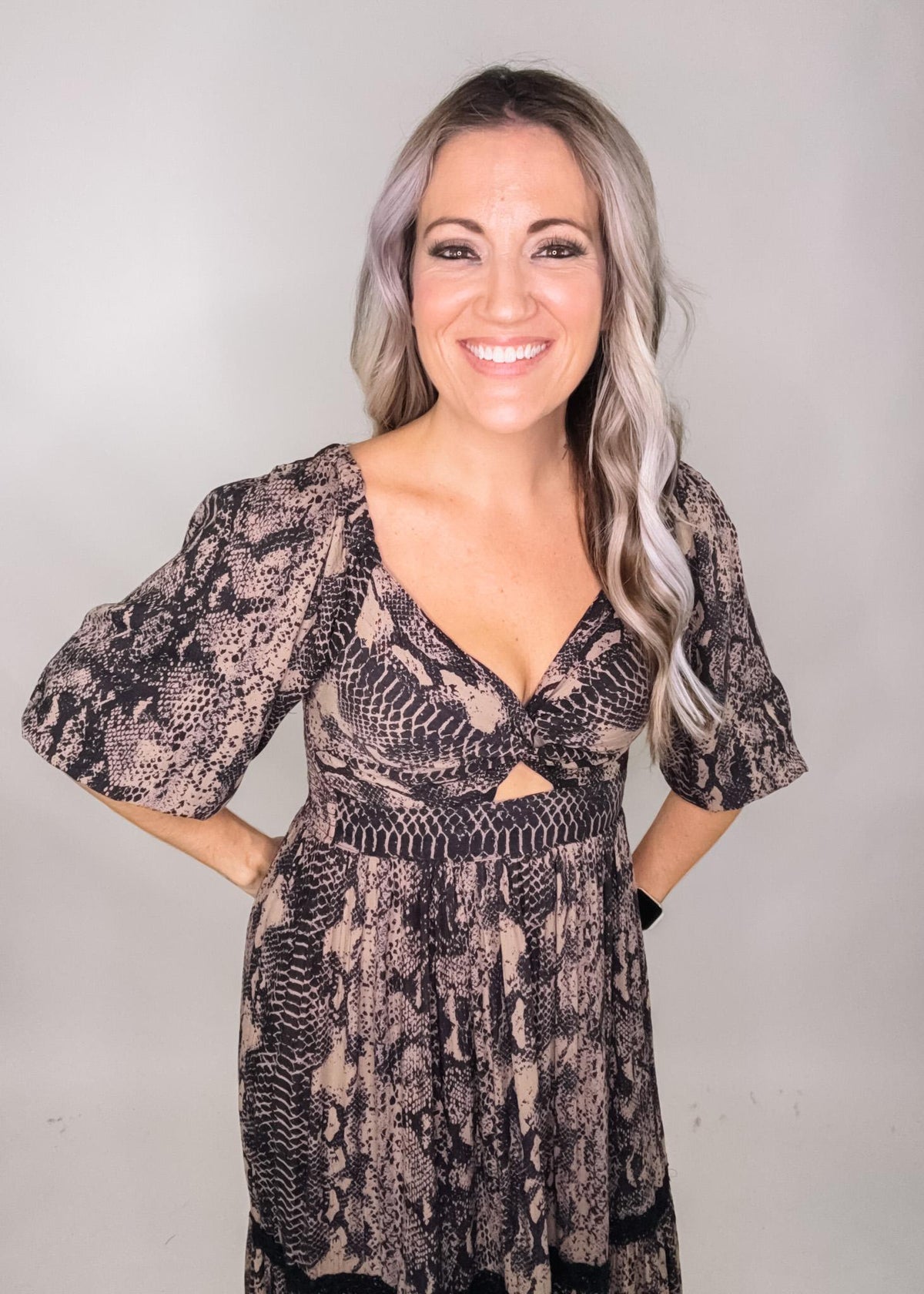 Snakeskin Boho Maxi Dress