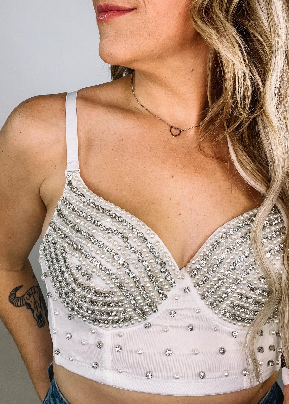 Embellished Bustier Top