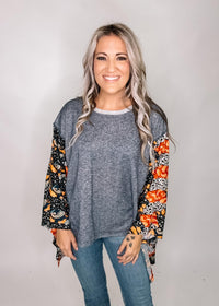 Kimono Sleeve Round Neck Poncho