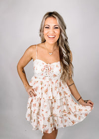 Flirty Floral Tiered Mini Dress