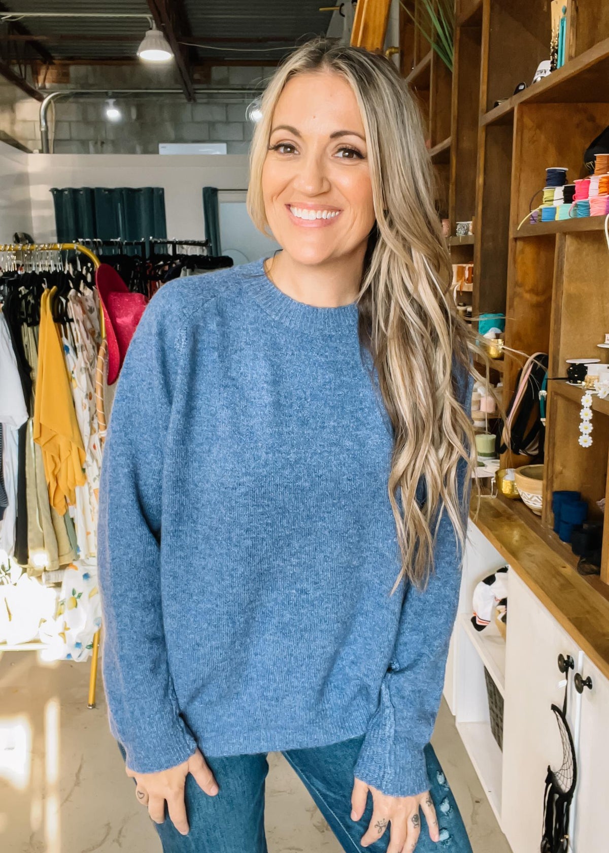 Indigo Knit Sweater