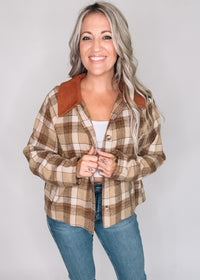 Brushed Plaid Barn Jacket
