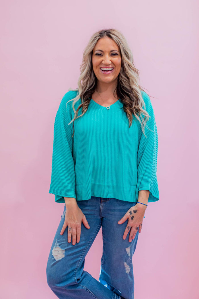 Classic Ribbed Poncho Top