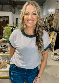 Oatmeal Ivory and Olive Tee