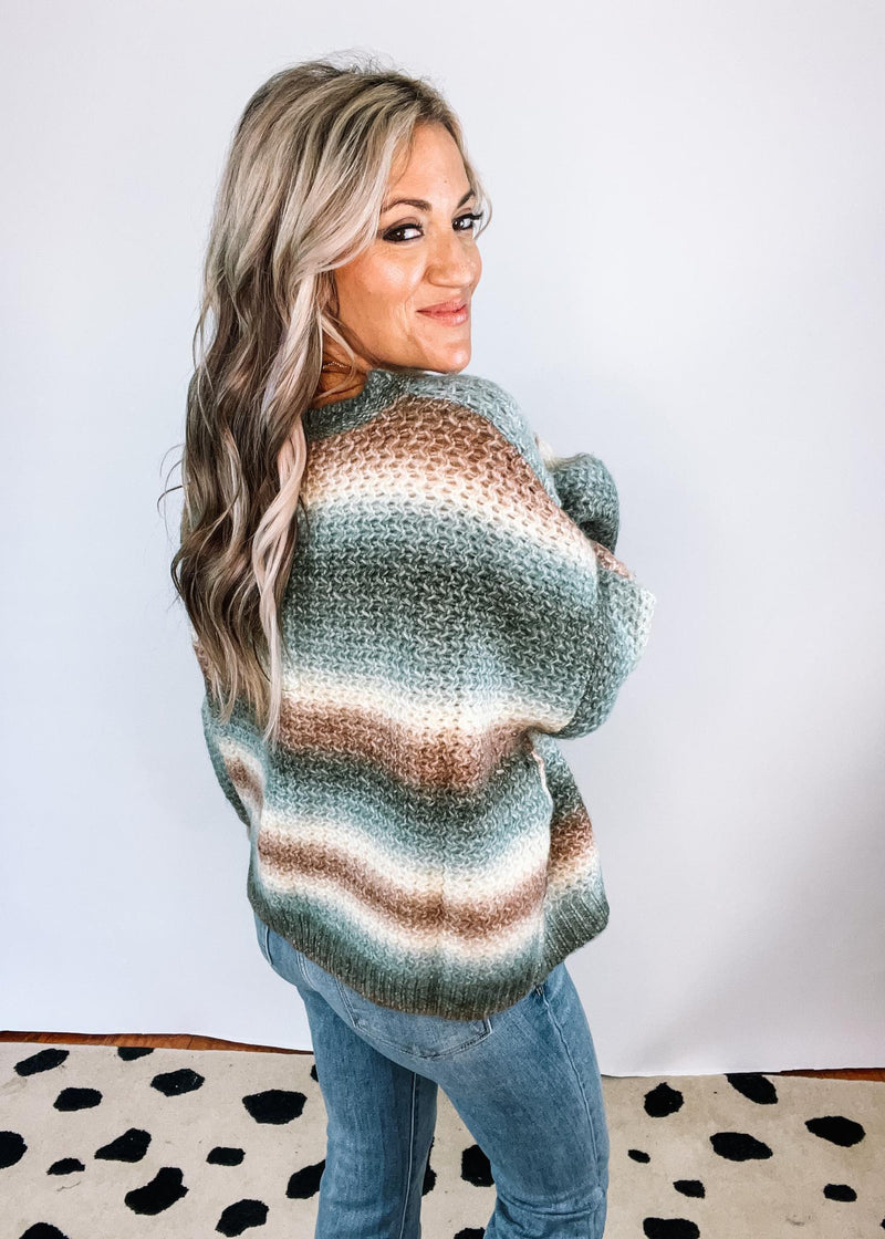 Ombre Stripe Sweater Top