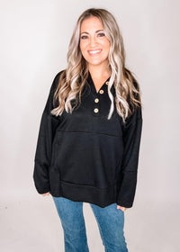 Oversized Henley Hoodie