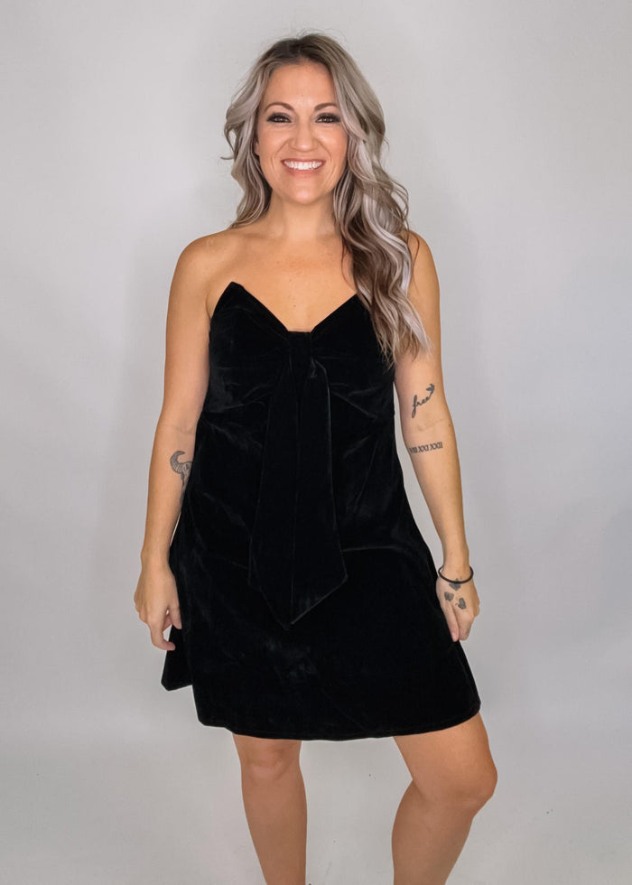 Black Velvet Mini Dress