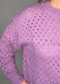 BLACK FRIDAY Lavender Open Knit Sweater